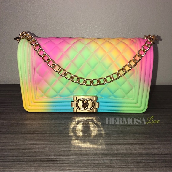 Multicolor Quilted Jelly Bag - Picture 2 of 5